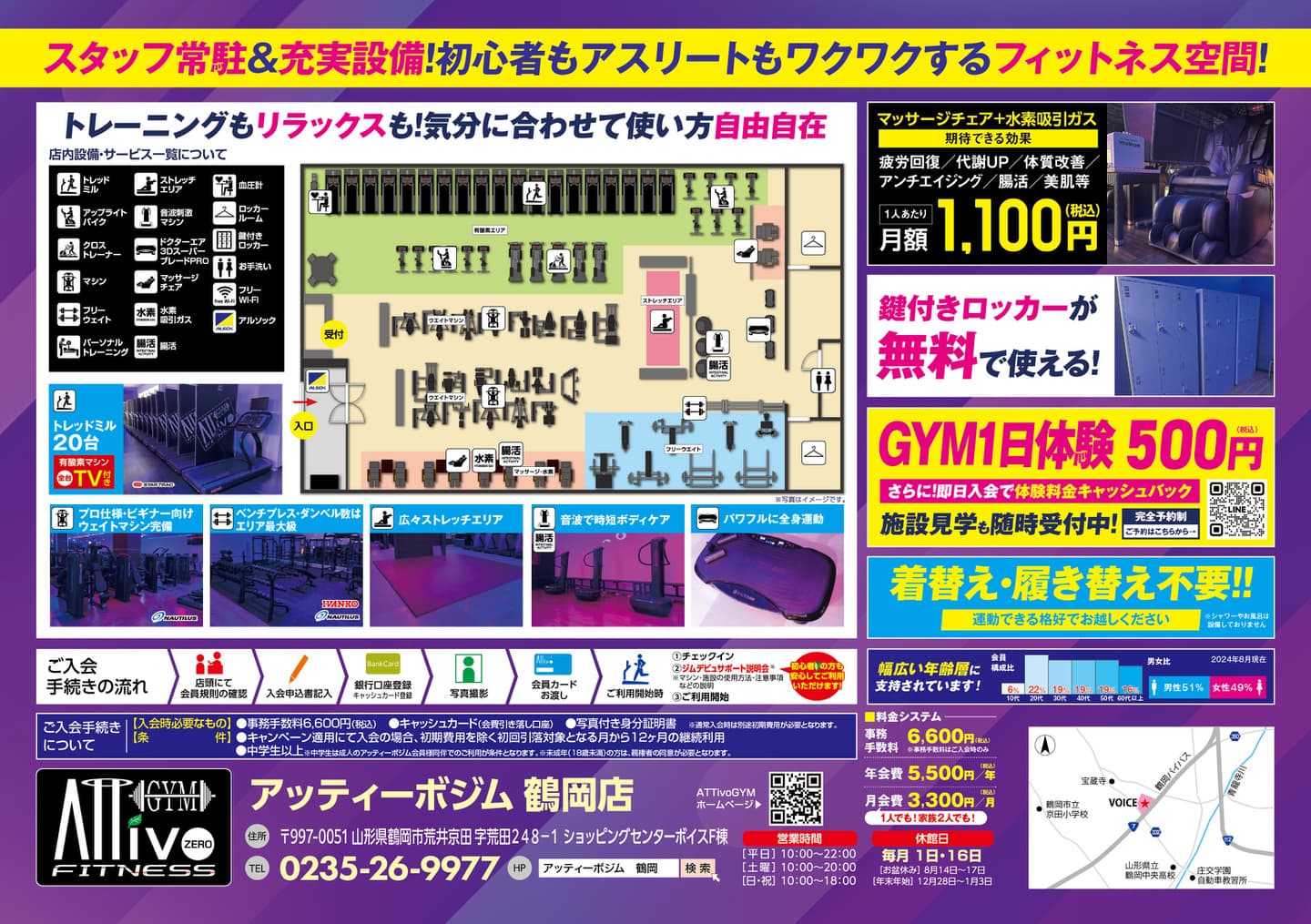 AttivoGym鶴岡店フライヤーB