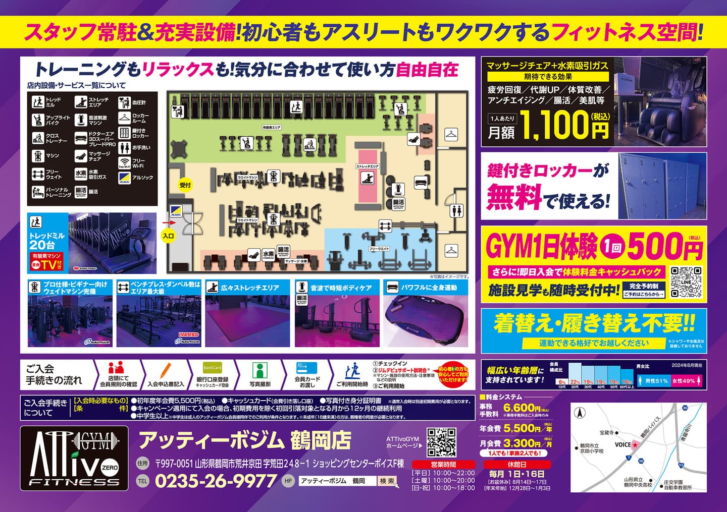 AttivoGym鶴岡店フライヤーB