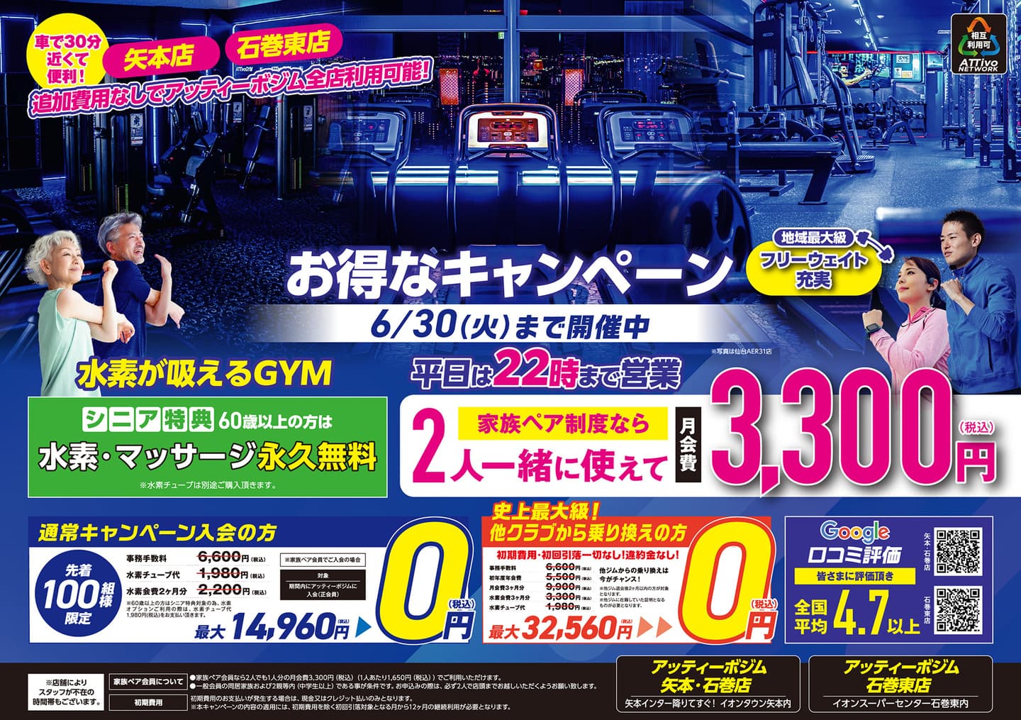 AttivoGym矢本石巻店フライヤーA