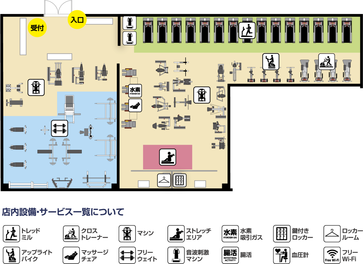 AttivoGym石巻東店フロア図