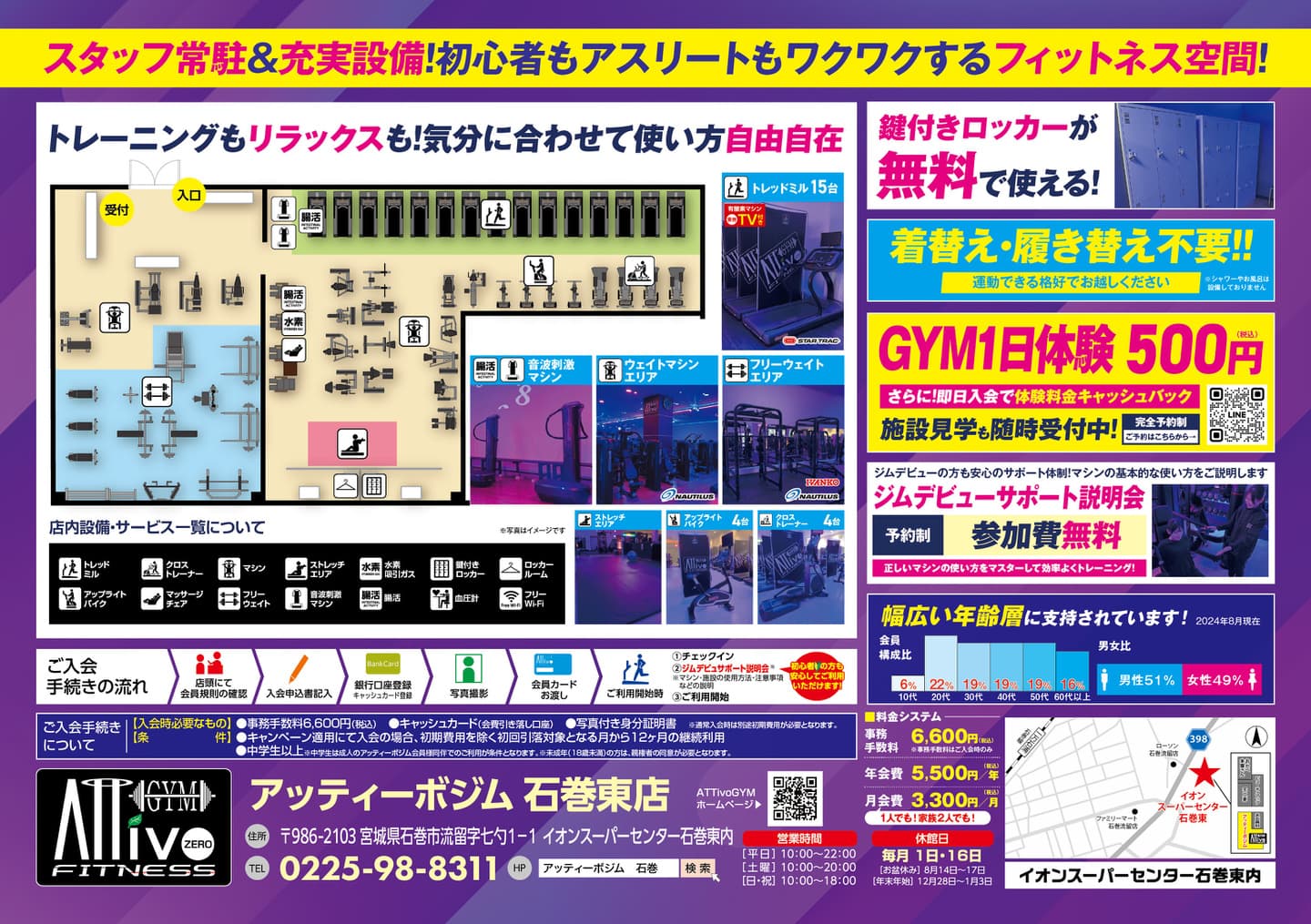 AttivoGym石巻東店フライヤーB
