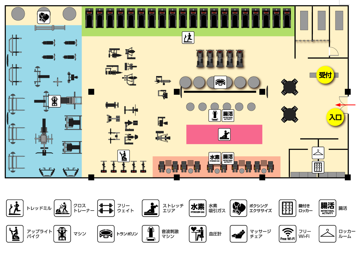 アッティーボジム天童店フロア図