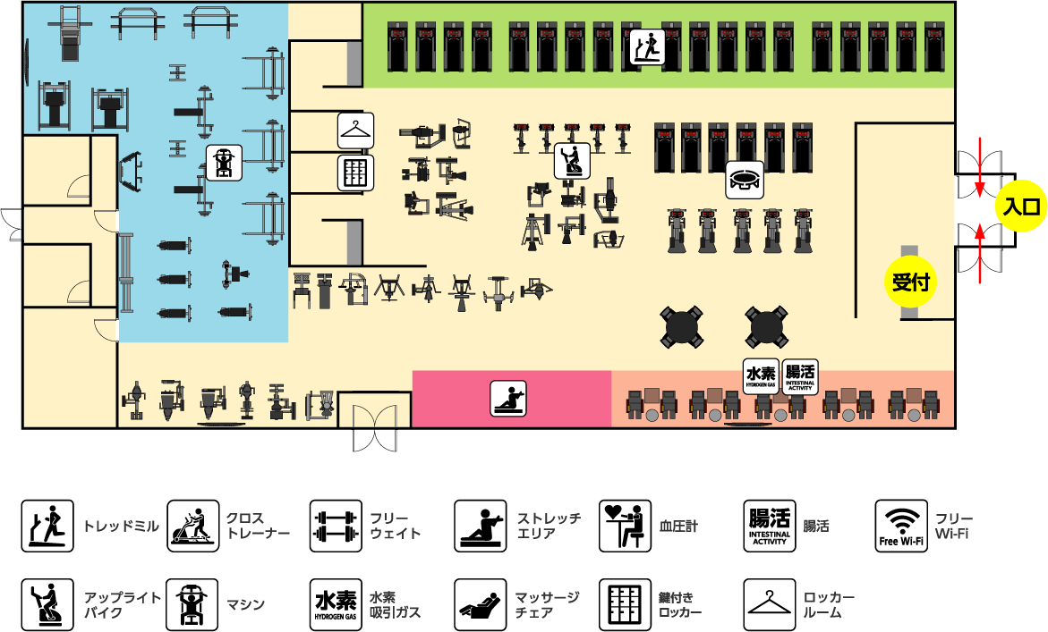 アッティーボジム天童店フロア図
